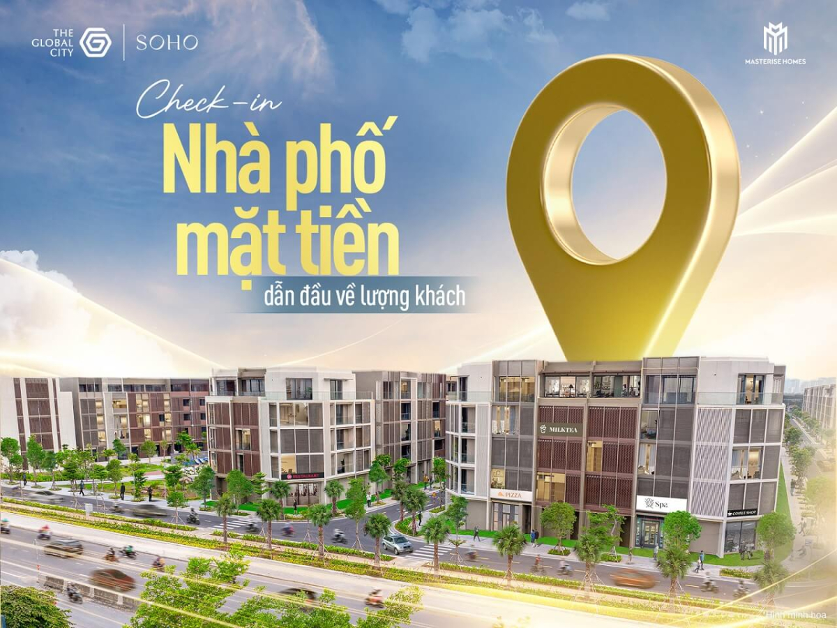 check in nhà phố Soho The Global City